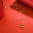 Korean version of hibiscus stone zodiac pendant diamond necklace pendant fashion accessoriespicture26